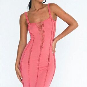 Soren Pink Crochet Dress